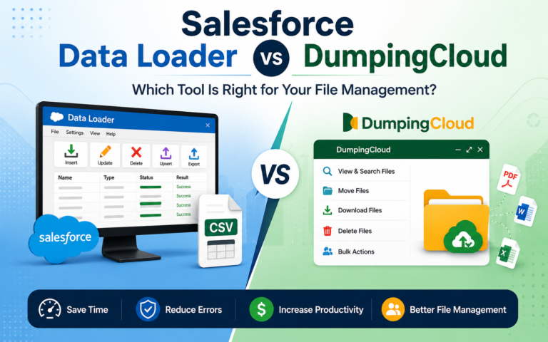 Salesforce Data Loader vs DumpingCloud Which Is Better for File Management